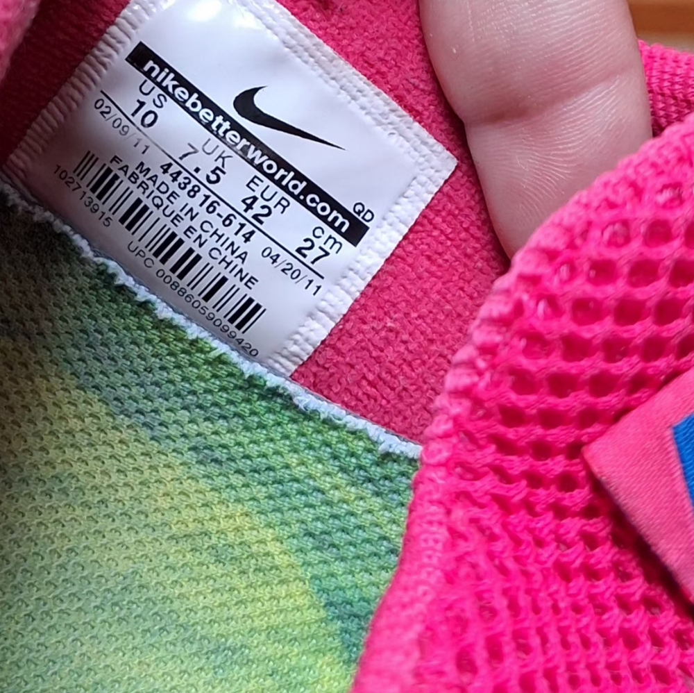 Nike Free Run 2 Pink Running Sneakers Women's 10 - Picture 7 of 9